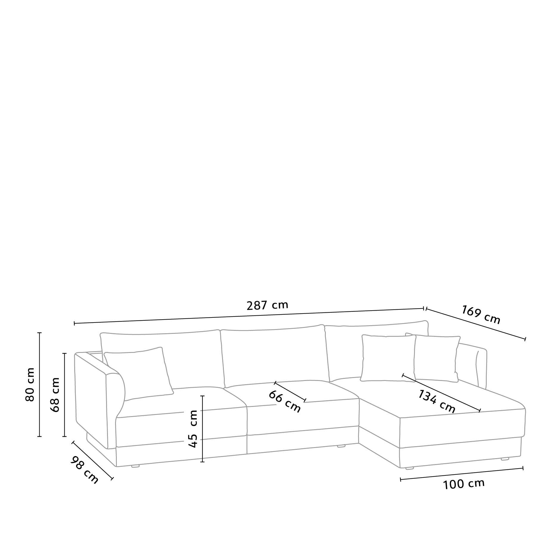 Capella II Chaiselongsofa (rechtsseitig)